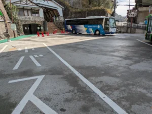 六甲ケーブル下バス停の凸凹舗装工事